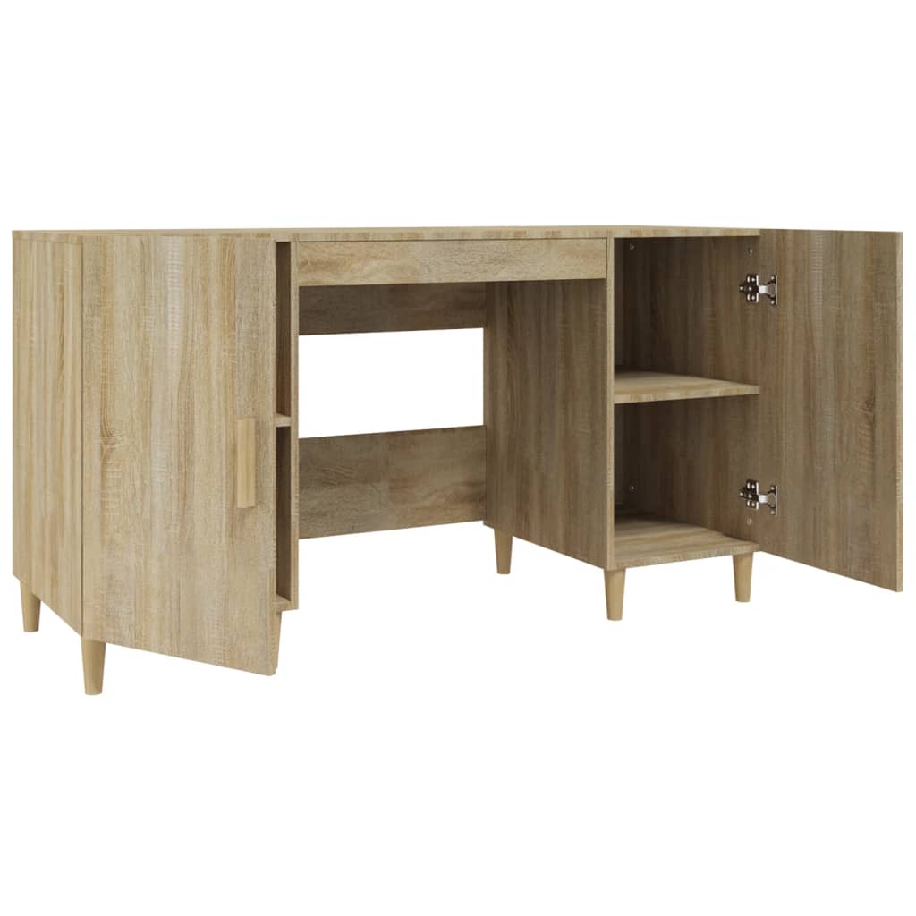 Desk Sonoma Oak 140x50x75 cm Engineered Wood
